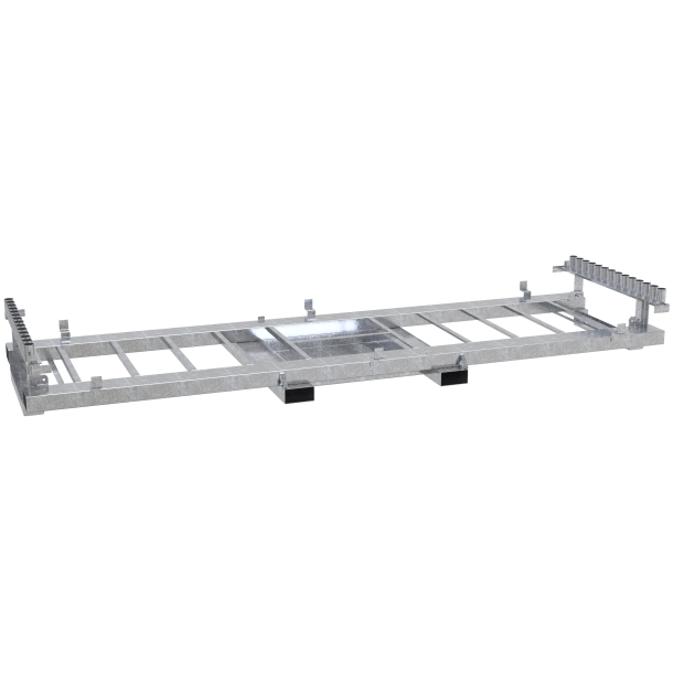 Combi pallet | for 30 construction fences | and 31 construction fence feet | Combi pallet